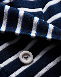 Ortiz Terrycloth Jacket in Marine/Off-White/Blue Surf><noscript><img width=