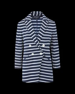 Ortiz Terrycloth Jacket in Marine/Off-White/Blue Surf><noscript><img width=