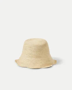 Packable Scallop Bucket Hat in>Veronica Beard Discount