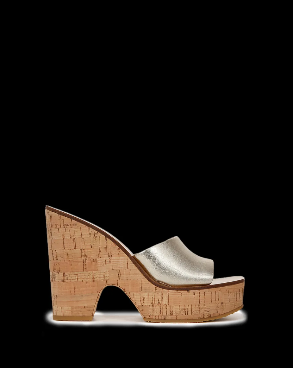 Paulita Metallic Wedge Sandal>Veronica Beard Outlet