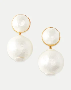 Pearl 2 Drop Earring | Post Backing in>Veronica Beard Hot