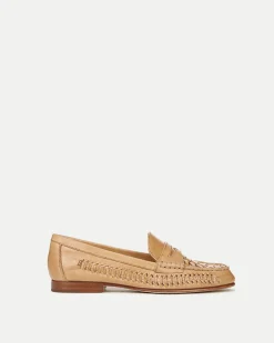 Penny Woven Leather Loafer>Veronica Beard Clearance