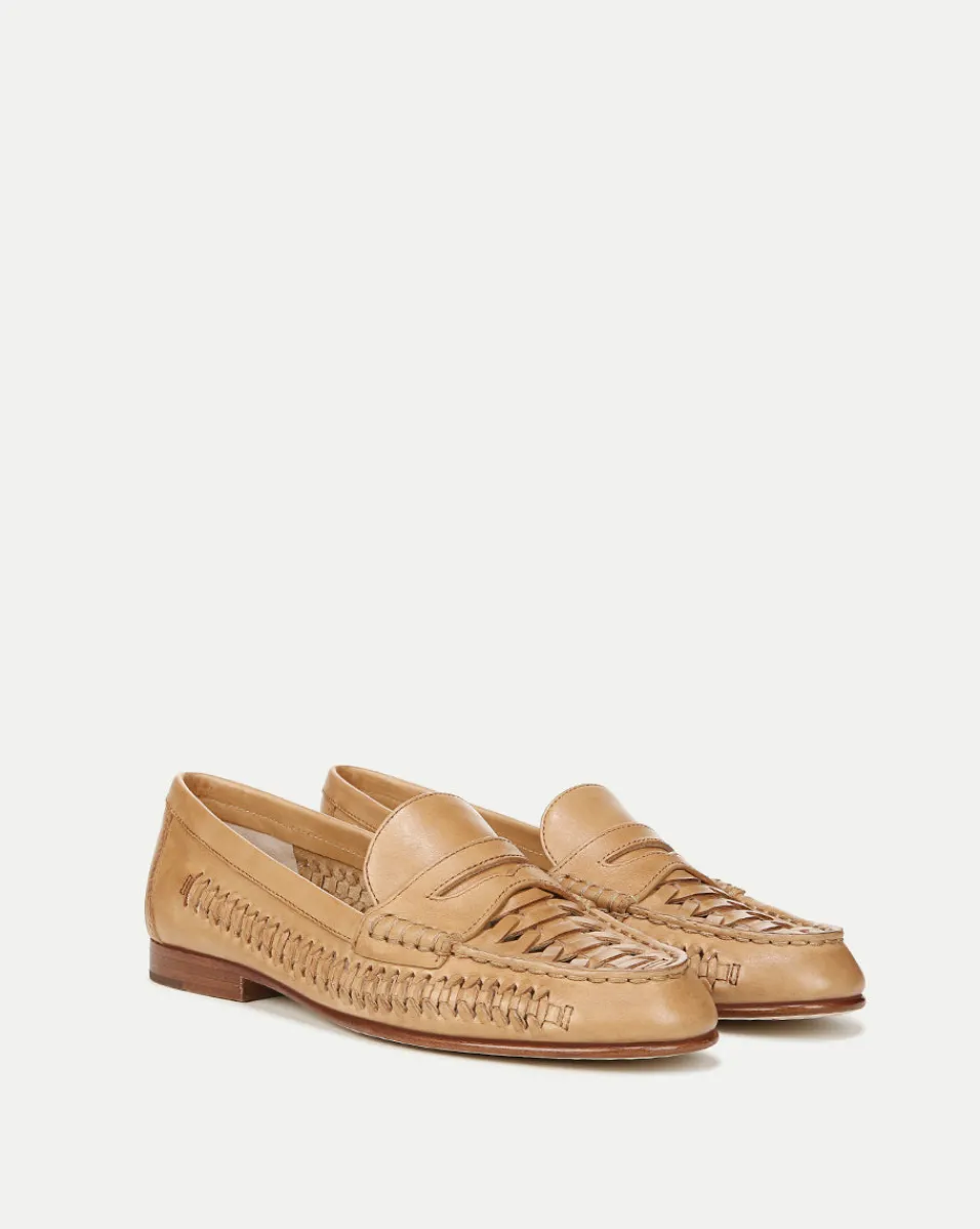 Penny Woven Leather Loafer>Veronica Beard Clearance