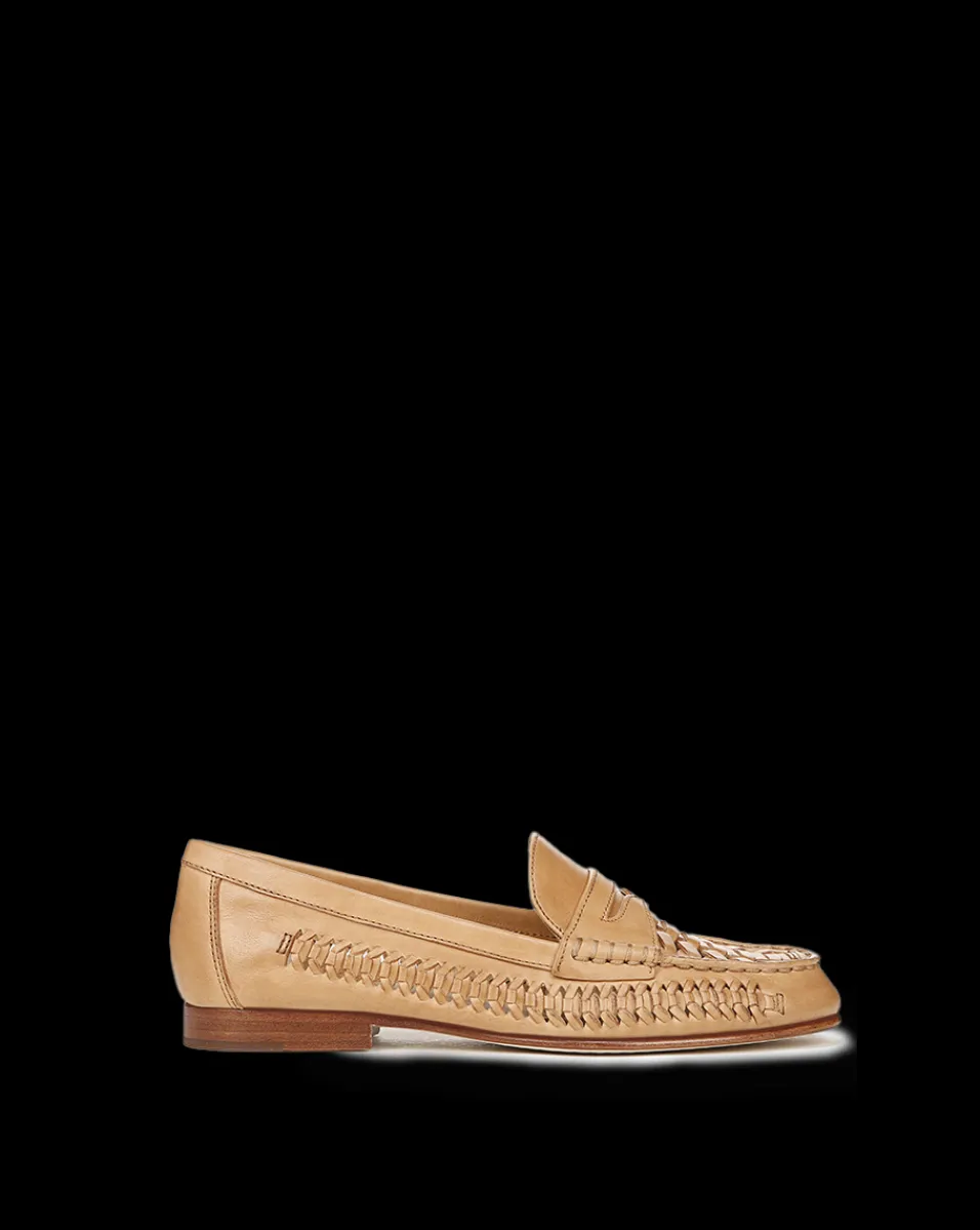 Penny Woven Leather Loafer>Veronica Beard Clearance