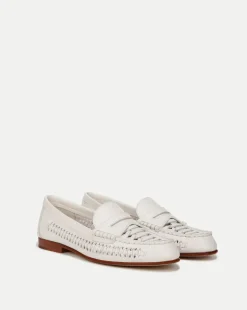 Penny Woven Leather Loafer>Veronica Beard New