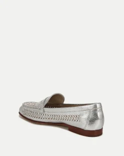 Penny Woven Metallic Leather Loafer><noscript><img width=