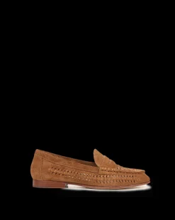 Penny Woven Suede Loafer><noscript><img width=