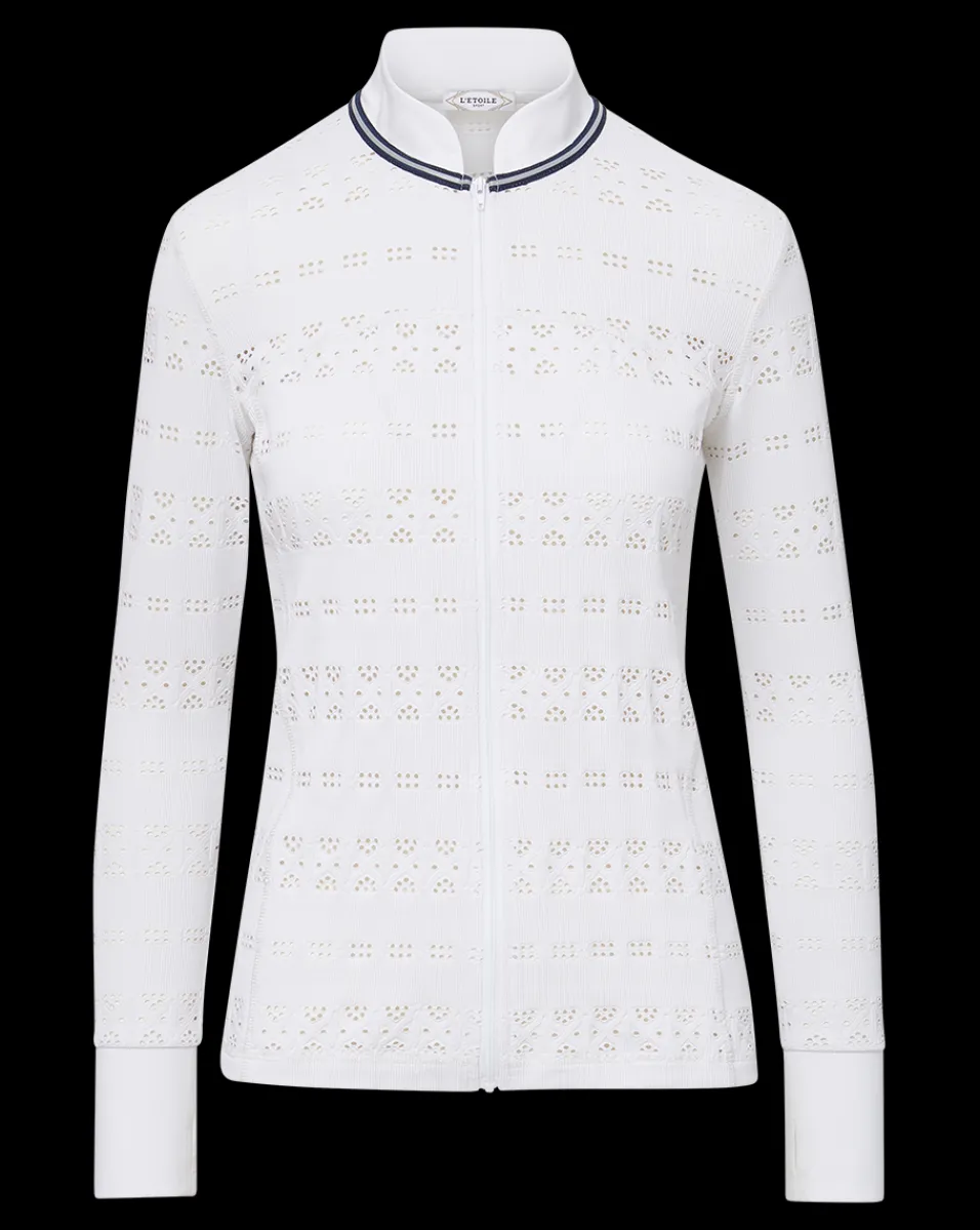 Performance Lace Jacket in>Veronica Beard Sale