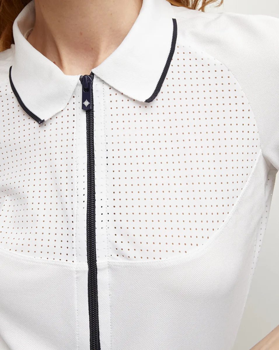 Performance Mesh Polo in>Veronica Beard Discount