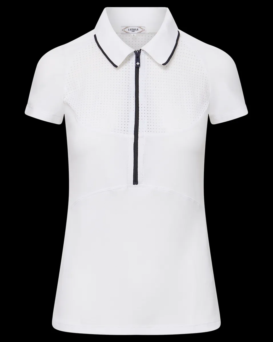 Performance Mesh Polo in>Veronica Beard Discount