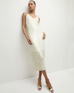 Perla Sequin Midi Slip Dress>Veronica Beard Sale