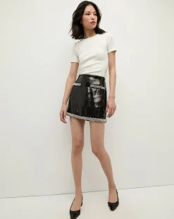 Perry Pearl Trim Sequin Skirt in x Poppy Delevingne><noscript><img width=