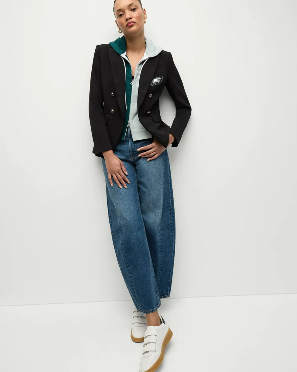 Philadelphia Eagles Dickey Jacket in Black/Silver>Veronica Beard Best