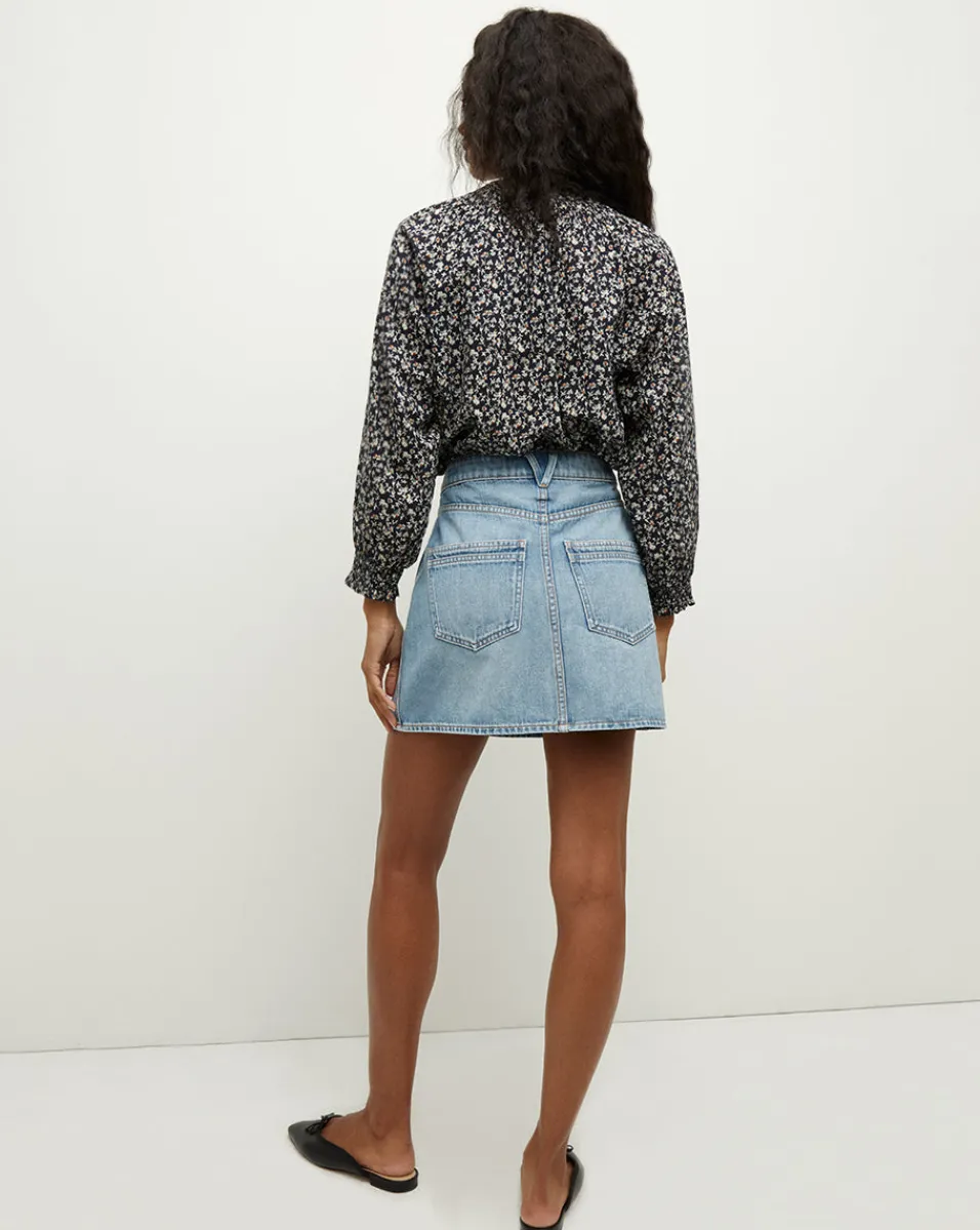 Pienza Floral Top in Navy Multi>Veronica Beard