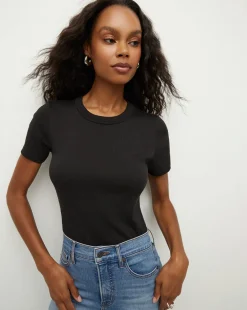 Pruitt Ribbed Tee>Veronica Beard Best