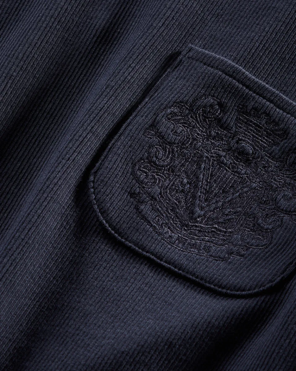 Pruitt Ribbed Tee | Logo Pocket in>Veronica Beard Outlet