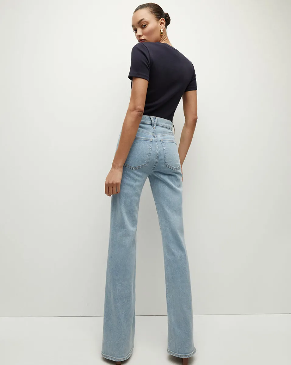 Pruitt Ribbed Tee | Logo Pocket in>Veronica Beard Outlet