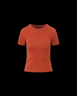 Pruitt Ribbed Tee in Brick Red><noscript><img width=