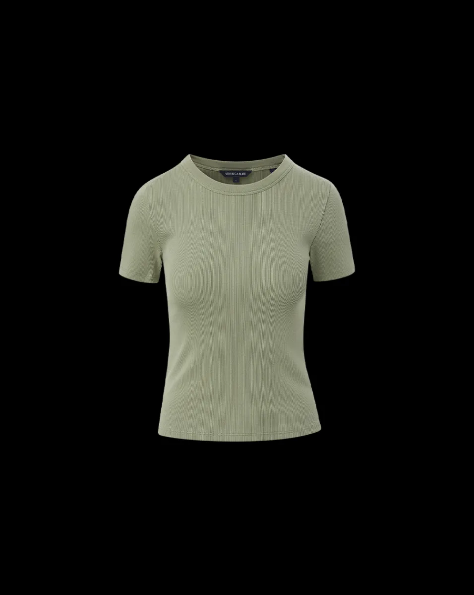 Pruitt Ribbed Tee in>Veronica Beard New