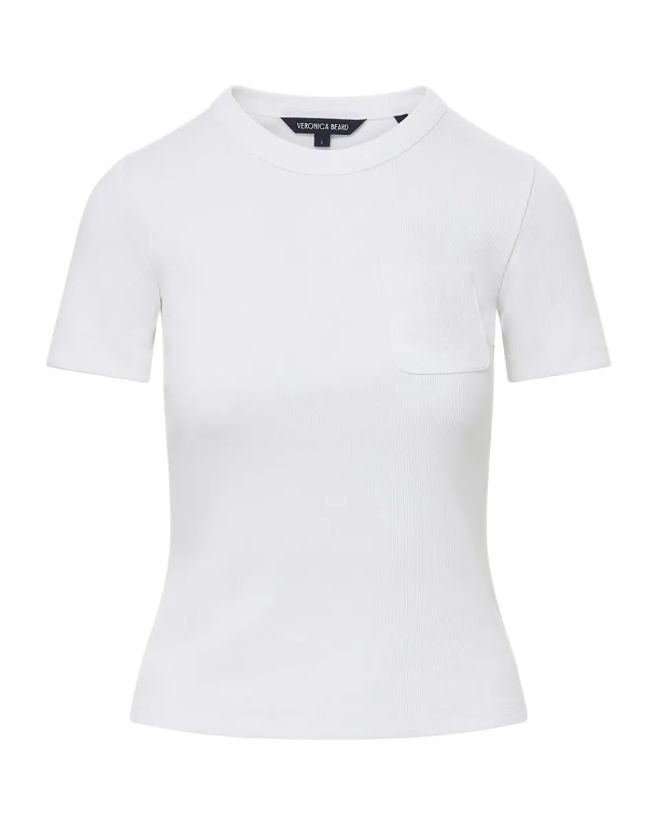 Pruitt Ribbed Pocket Tee>Veronica Beard Outlet