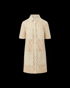 Rafaela Cotton Eyelet Shirtdress in Stone Khaki><noscript><img width=