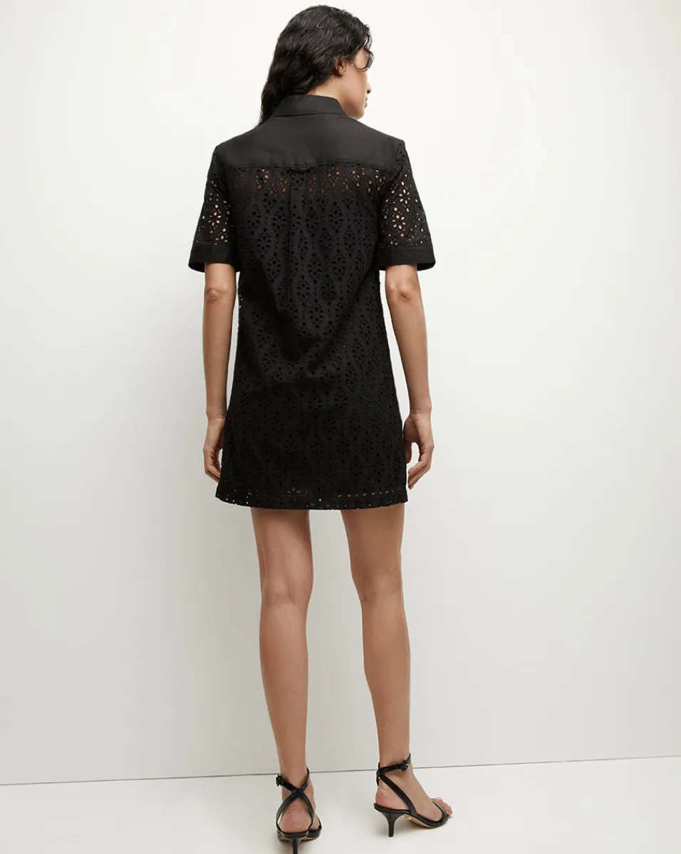 Rafaela Cotton Eyelet Shirtdress in>Veronica Beard Hot