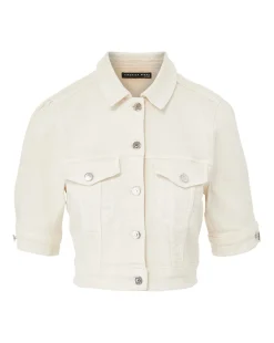 Raina Short-Sleeved Denim Jacket in><noscript><img width=