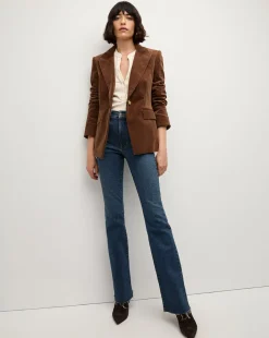 Reagan Corduroy Dickey Jacket in Dark Brown>Veronica Beard Hot