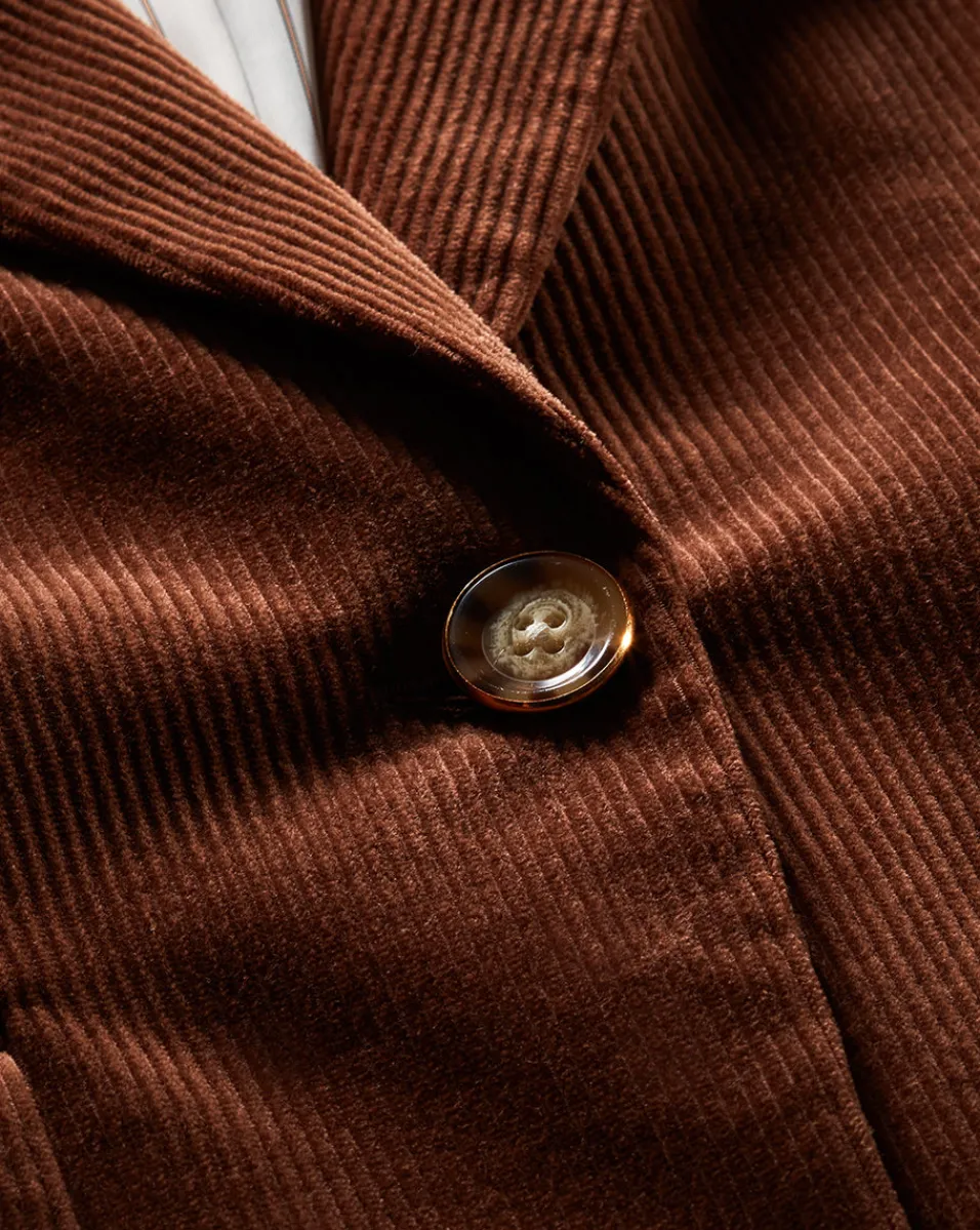 Reagan Corduroy Dickey Jacket in Dark Brown>Veronica Beard Hot