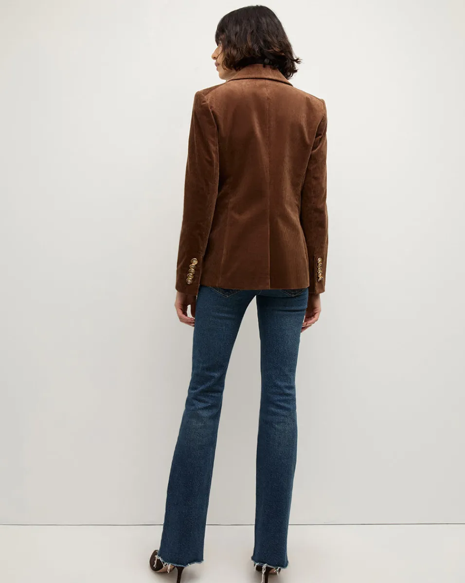 Reagan Corduroy Dickey Jacket in Dark Brown>Veronica Beard Hot