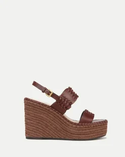 Riya Raffia Wedge Sandal in>Veronica Beard