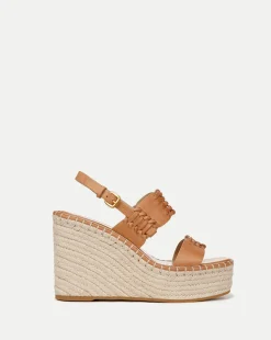 Riya Raffia Wedge Sandal in>Veronica Beard Sale