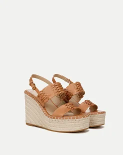 Riya Raffia Wedge Sandal in>Veronica Beard Sale