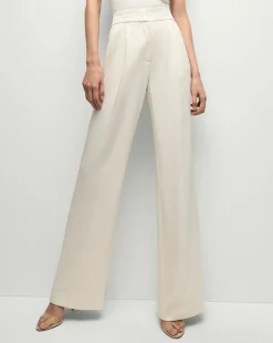 Robinne Wide-Leg Pants in Cream>Veronica Beard Hot