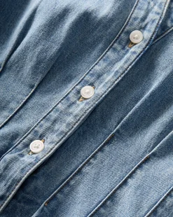 Ruben Denim Dress in Pebble Stone><noscript><img width=