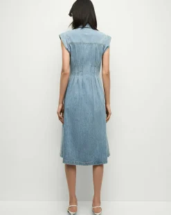 Ruben Denim Dress in Pebble Stone><noscript><img width=