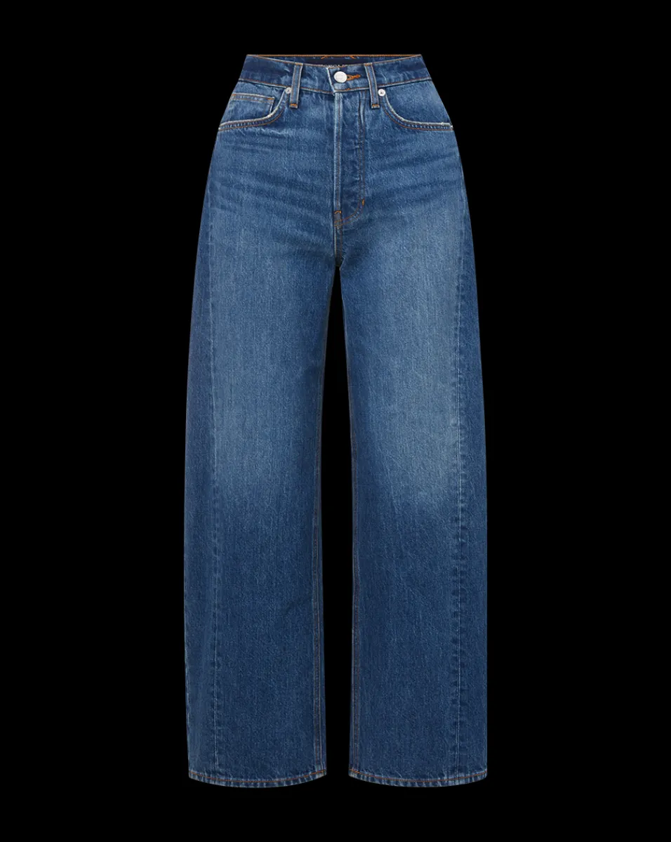Ryder Saddle Jean in Blue Denim | Barrel Jeans>Veronica Beard Hot