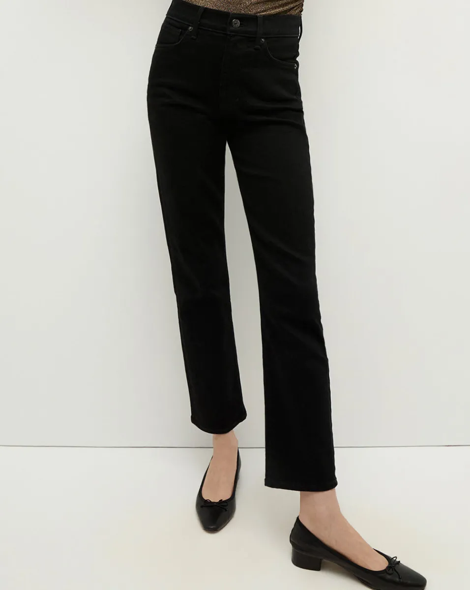Ryleigh Black Wash High-Rise Straight-Leg Jean>Veronica Beard New