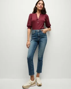 Ryleigh Slim Straight-Leg Jean in Wanderer Dust>Veronica Beard