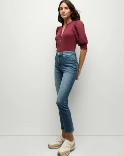 Ryleigh Slim Straight-Leg Jean in Wanderer Dust>Veronica Beard