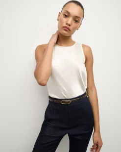 Sabrina Stretch-Silk Tank Top in>Veronica Beard Hot