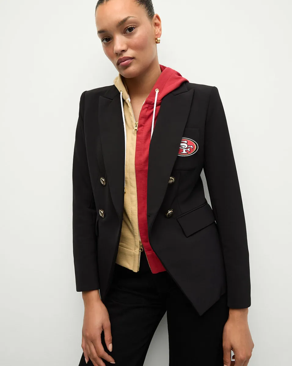 San Francisco 49ers Dickey Jacket in Black/Gold>Veronica Beard