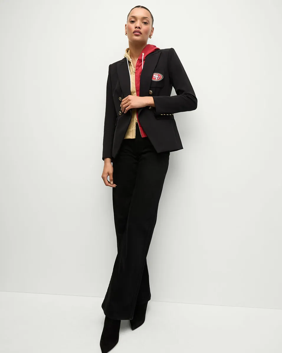 San Francisco 49ers Dickey Jacket in Black/Gold>Veronica Beard