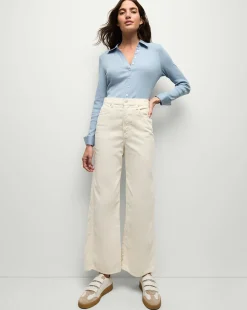 Scottie Button-Down Shirt in Smoke Blue>Veronica Beard Best