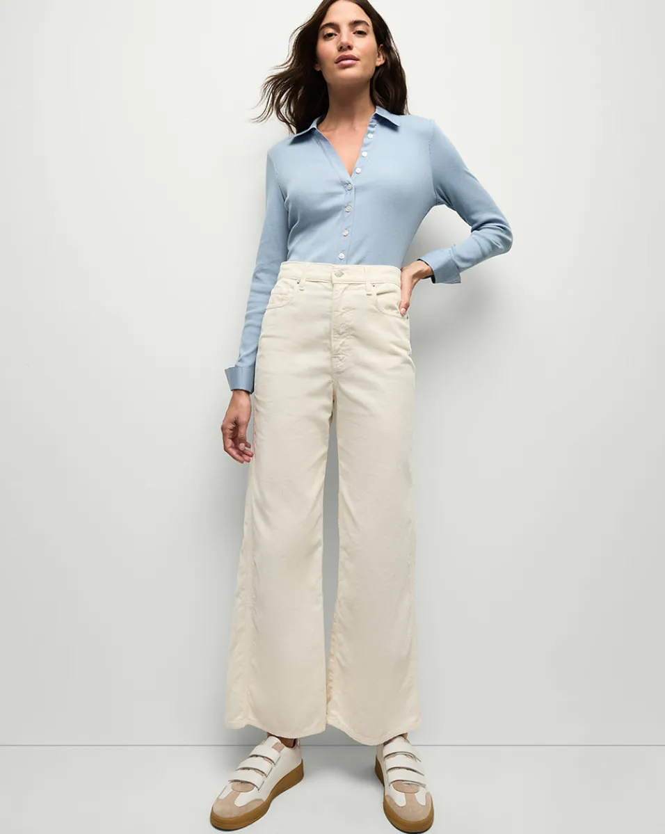 Scottie Button-Down Shirt in Smoke Blue>Veronica Beard Best