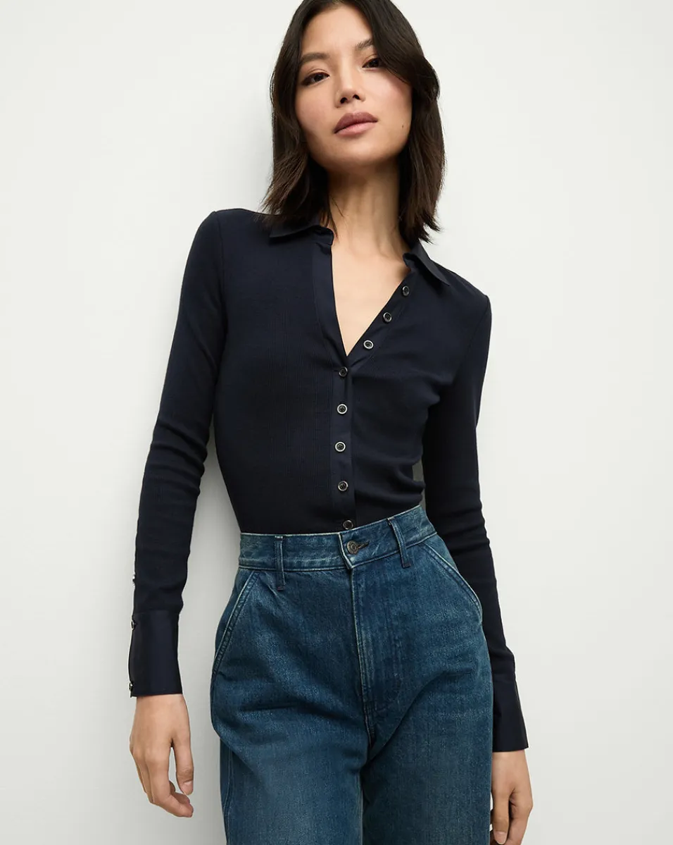 Scottie Button-Down Shirt in>Veronica Beard New