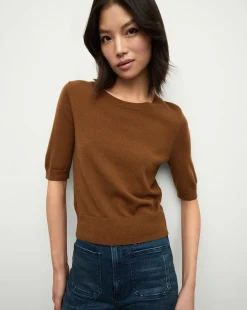 Shana Cashmere Sweater in Brown>Veronica Beard Outlet