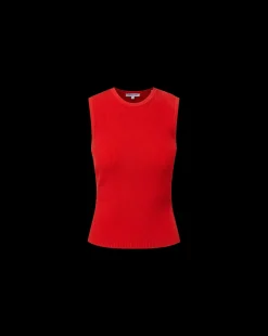 Sid Sleeveless Crew-Neck Pullover in Red><noscript><img width=