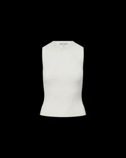 Sid Sleeveless Crew-Neck Pullover in White><noscript><img width=