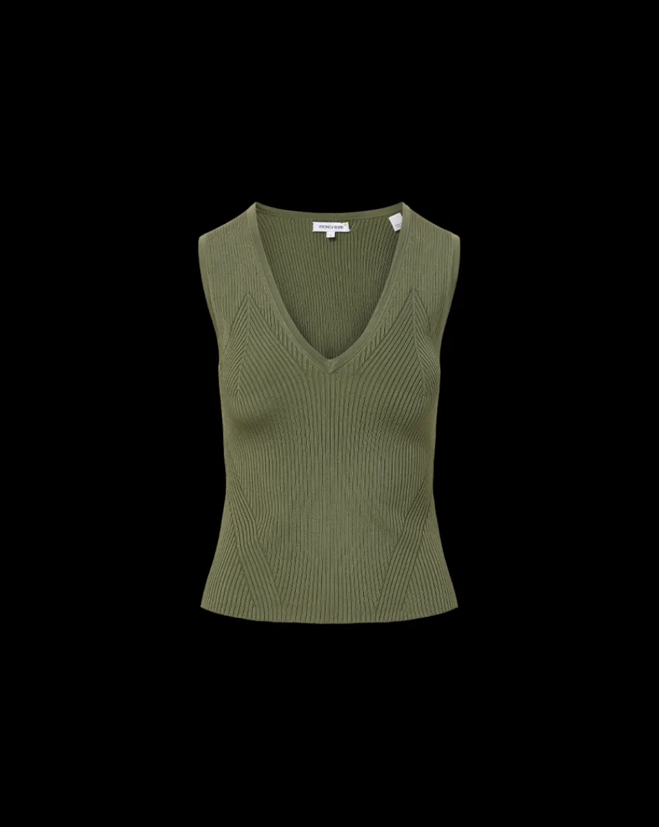 Sid Sleeveless Pullover in Stone Army>Veronica Beard New